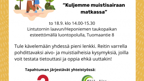 Muistikävely “Kuljemme muistisairaan matkassa”