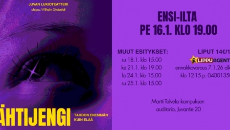 Juvan lukioteatteri esittää Tähtijengi -tahdon enemmän kuin elää