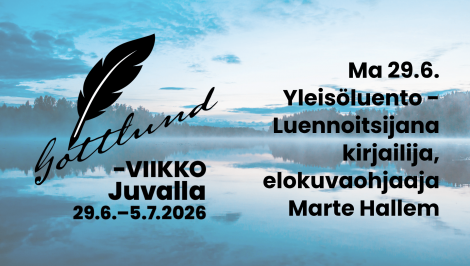 Gottlund-viikon yleisöluento klo 17.30. Kahvila ja ravintola palvelee klo 16 alkaen.