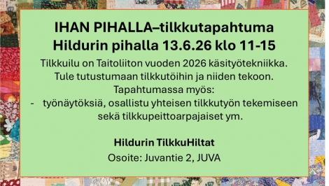 IHAN PIHALLA -tilkkutapahtuma