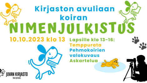 Juvan kirjastokoiran nimenjulkistus