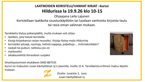Laatikko / rasiakurssi Hildurissa