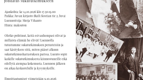 Luento: Nimien takaa löytyy tarina - johdatus sukututkimukseen