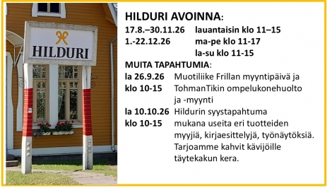 Hilduri avoinna syyskaudella