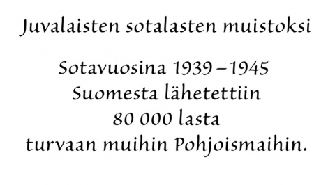 Juvalaisten sotalasten muistomerkin paljastustilaisuus