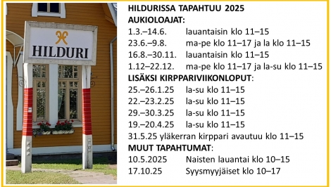 Hildurissa tapahtuu vuonna 2025